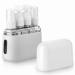 Madenia travel bottles set toilet items 50 ml clear air travel containers 4 pieces of liquid container for cosmetics with label and storage box gray