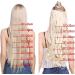 26 Clip in Hair Extensions Black to Mixed Blonde - 100% Synthetic 8pcs Straight Hair Pieces - Buy Online on SooperMarket.com