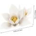 Cabilock 1pc Ceramic Orchid Wall Decor Pendant Pool Decor Wall Decal Garden Wall Art Adornment Ceramics White 9.00X6.50X4.00CM - Buy Online on SooperMarket.com