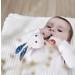 Kaloo KDoux Baby Bite Ring - FSC Wood Plush Rabbit with Bell - Sensory Development Toy for Infants - Nature Motif - K216000 White - Buy Online on SooperMarket.com