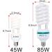 85W Aqirui CFL Daylight Spiral Softbox Bulb (5500K) E27 Socket for Studio Photography - 1 Pack - Buy Online on SooperMarket.com