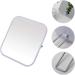 YEAKE Large Handheld Makeup Mirror - Square White & Metal, Portable Table Desk Mirror with Stand for Travel and Bathroom, 9.4 x 5.9 - Buy Online on SooperMarket.com