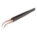 Stainless Steel Tweezers Eyelash Extension Tweezers False Eyelash Extension Tweezers Rose Gold (Curved Tweezers)