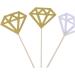 50 Pack Gold Glitter Diamond Ring Donut Topper Cupcake Picks for Bridal Broot Engagement Party Decorations Vacation Needs - Buy Online on SooperMarket.com