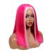 Buy SHIYID Hot Pink Lace Front Synthetic Wig | Heat Resistant Short Wig for Black Women & Drag Queens - Natural Hairline - Buy Online on SooperMarket.com
