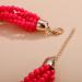 Shop Wiwpar Simulated Pearl Cluster Necklace Set | Multi Strand Twisted Pearl Jewelry - Pink Statement Bib Collar - Buy Online on SooperMarket.com