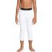 LEAO Youth Boys 3/4 Compression Pants with Knee Pads Cool Dry Basketball Tights Sports Capri Leggings White Small - Buy Online on SooperMarket.com