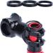 Dioche 4Pcs Aluminum Alloy Bike Headset Spacer Set - 5mm/10mm/15mm/20mm Black - Buy Online on SooperMarket.com