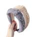 Wiwpar Beaded Knotted Headbands for Women Fashion Cute Bead Knot Headband Head Bands Boho Hair Accessories (Khaki)