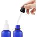 Zeoabsy 6 Pack 20ml Frosted Blue Glass Pipette Bottles Empty Essential Oil & Aromatherapy Drip Bottles with White Lock Pipette Ring  - Buy Online on SooperMarket.com