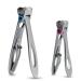 2 Pieces Large Mouth Nail Clippers Thick Nail Cutter Stainless Steel Professional with Large Mouth Silver