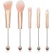 sunroot 5Pieces Beadable Makeup Brushes Silicone Beads DIY Makeup Cosmetic Brushes Beaded Brushes Kit for DIY