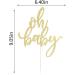 Golden Oh Baby Cake Topper - Baby Party Decoration for Baptism, Gender Reveal & New Baby Celebrations - Buy Online on SooperMarket.com