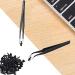 Nail Art Rhinestones Eyelashes Straight & Curved Tweezers Tool Set-Black - Buy Online on SooperMarket.com