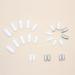 Square Press On Nails Short White Fake Nails | Glue On Acrylic False Nails with Matte Finish & Sequin Designs | 24Pcs Set for Women & Girls - Buy Online on SooperMarket.com