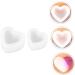 STOBOK 2pcs Love Mold Fondant Molds Silicone Soap Molds Heart Shape Silicone Heart De para Gelatinas Resin Silicone Molds Soap Silicone Molds Cake Heart-Shaped White Listing Silica Gel White 7.9x6.5cm - Buy Online on SooperMarket.com