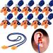 Binifub 100 Pairs Individually Wrapped Soft Silicone Corded Ear Plugs Reusable Hearing Protection Rubber Earplugs - Buy Online on SooperMarket.com