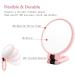 Double Sided 5X/1X Magnifying Hand Held Makeup Mirror with Folding Handle - Compact Cosmetic Vanity Mirror for Girls and Ladies - Pink - Buy Online on SooperMarket.com
