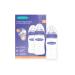Lansinoh Baby Bottle Pack of 2 with Naturalwave Teat (240 ml) anti-colic plastic 100% BPA & BPS Free Medium Flow Silicone Teat which is soft and flexible purple