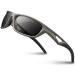 Rivbos sunglasses bicycle glasses cycling glasses sports glasses for women men polarized tr90 super light fragile frame uv400 hiking running golf and fishing rb831 831-silver & black
