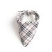 UANOU Dog Bandanas Triangle Bibs Cotton Scarf Red Plaid Printed For Puppy Small And Medium Pet Supplies M Gray