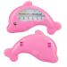Cute Dolphin Bath Thermometer for Baby Water Safety Measurement Lovely Novel Dolphin Shape Indoor Temperature Measurement (Rose red Dolphin)