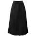 Sanahy Womens Pleated Midi Skirt High Waist Swing Boho Pleated Skirt Solid Stylish Casual Chiffon Elastic A-line Long Skirts L Black