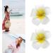 Tossper 4pcs Hawaiian Plumeria Foam Flower Hair Clips - Bohemian Hairpins for Bridal Weddings & Festivals (Yellow) - Buy Online on SooperMarket.com