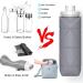 SPECIAL MADE Collapsible Water Bottle - Leakproof Valve, Reusable BPA Free Silicone, Foldable for Sport Gym Camping Hiking Travel - Lightweight & Durable 20oz 600ml (Grey) - Buy Online on SooperMarket.com