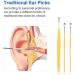 6pcs Ear Cleaner Wax Removal Tool Earpick Sticks Earwax Curette Care Picking Cleaning Ear Wax Health Care Ear Spoon Remover Pick - Buy Online on SooperMarket.com
