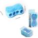 Emoly Soft Silicone Body Brush Scrubber | Exfoliating Skin Spa Massage Glove | Antiskid Finger Sleeve | Blue - Buy Online on SooperMarket.com