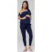 HAPPY MAMA Maternity Breastfeeding Lounge Set 1024p 10 Navy With Stars - Buy Online on SooperMarket.com