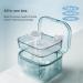 Three Layers Denture Box with Strainer Denture Box for Soaking Dentures and Storage Mouthguards Clear Dentures Braces Case for Daily Travel Cleaning(Blue) - Buy Online on SooperMarket.com