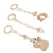 JEWEDECO 3pcs Gym Pendant Wooden Toys for Babies Natural Home Decor Baby Decor Infant Stroller Toy Wood Hanging Pendant Wooden Bead Mobile Baby Fitness Rack Pendants Baby Gym Toys Pendants