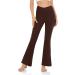 Womens High Waisted Bootcut Yoga Pants - Flare Leggings for Workout and Lounge (Brown, Small) - Buy Online on SooperMarket.com