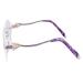 Ranara glasses end spikes replacement glasses legs glasses accessories 1 pair of metal carved flower-glasses replacement bars nose bridge purple glasses spare parts for borderless 1-hole glasses frames