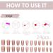 Ruarby Professional French Tip Press on Nail False Nails Full Cover Artificial Nails Tips Art Accessories for Fashion Women - Buy Online on SooperMarket.com