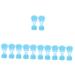 minkissy 24 Pcs Rabbit Ears Facial Brush Face Wash Brush Silicone Face Wash Massager Silicone for Face Silicone Face Brush Silicone Facial Cleaner Handheld Silica Gel Pore Brush Body Miss Light Bluex6pcs 7.5x7.5cmx6pcs