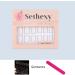 Sethexy Short Square White False Nails - Glossy Pure Color Collection | 24Pcs Full Cover Press on Acrylic Stick on Nails for Women and Girls - Buy Online on SooperMarket.com