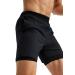 Fabletics Men's The Fundamental Short (Lined), Workout, Running, Training, Gym, Yoga, Ultra Lightweight, Athletic, Shorts 7" inseam X-Large Black
