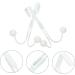Hemoton 2pcs Double Hook Coat Hangers Towel Rack Clothes Hangers Hooks Door Hook Hanger Nail Hat Hook 14x9cm White - Buy Online on SooperMarket.com