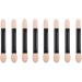10pcs Disposable Double End Eyeshadow Brush Sponge Tip Oval Eyeshadow Applicator Black - Buy Online on SooperMarket.com