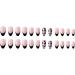 Justotry 24 Pcs Almond Short False Nails - Heart Black French Press On Nails | Trendy Fake Nails with Nail Glue | Oval Medium Stick On Nails for Women | Nail Art Design - Buy Online on SooperMarket.com