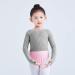 Girls Kids Dance Sweater Long Sleeve Ballet Crop Top Gray 2-3T - Buy Online on SooperMarket.com