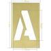 Deezio 1 Brass 46 Pieces Interlocking Stencil Set of Numbers and Letters Kit 1inch(46piece) - Buy Online on SooperMarket.com
