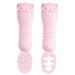 Vicloon Baby Fork and Spoon Set 2Pcs Silicone Spoon Baby Weaning Spoon Set Self Feeding Utensil Easy Grip Toddler Cutlery Kit Soft Baby Spoon for Infant Toddler (Pink)