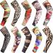 BULEFSEA 10 Pieces Temporary Tattoo Sleeves for Men and Women  Temporary Fake Sunscreen Tattoo Sleeves Kit