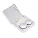 Wifehelper contact lens container square color contacts accompanying box mirror marble outer box invisible container golden glass container holder for shower levels (silver)