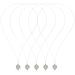 WEBEEDY Hair Extensions Rings Bead Threader Loop Needle Tool 26cm Wire Pulling Hook Beading Tool Hair Extension Accessories Kit for Hairstylist Hair Feather Extensions 5 Pieces