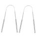 Stainless Steel Tongue Scraper U Shaped Tung Scraper for Bad Breath Oral Health Protection Tongue Cleaner